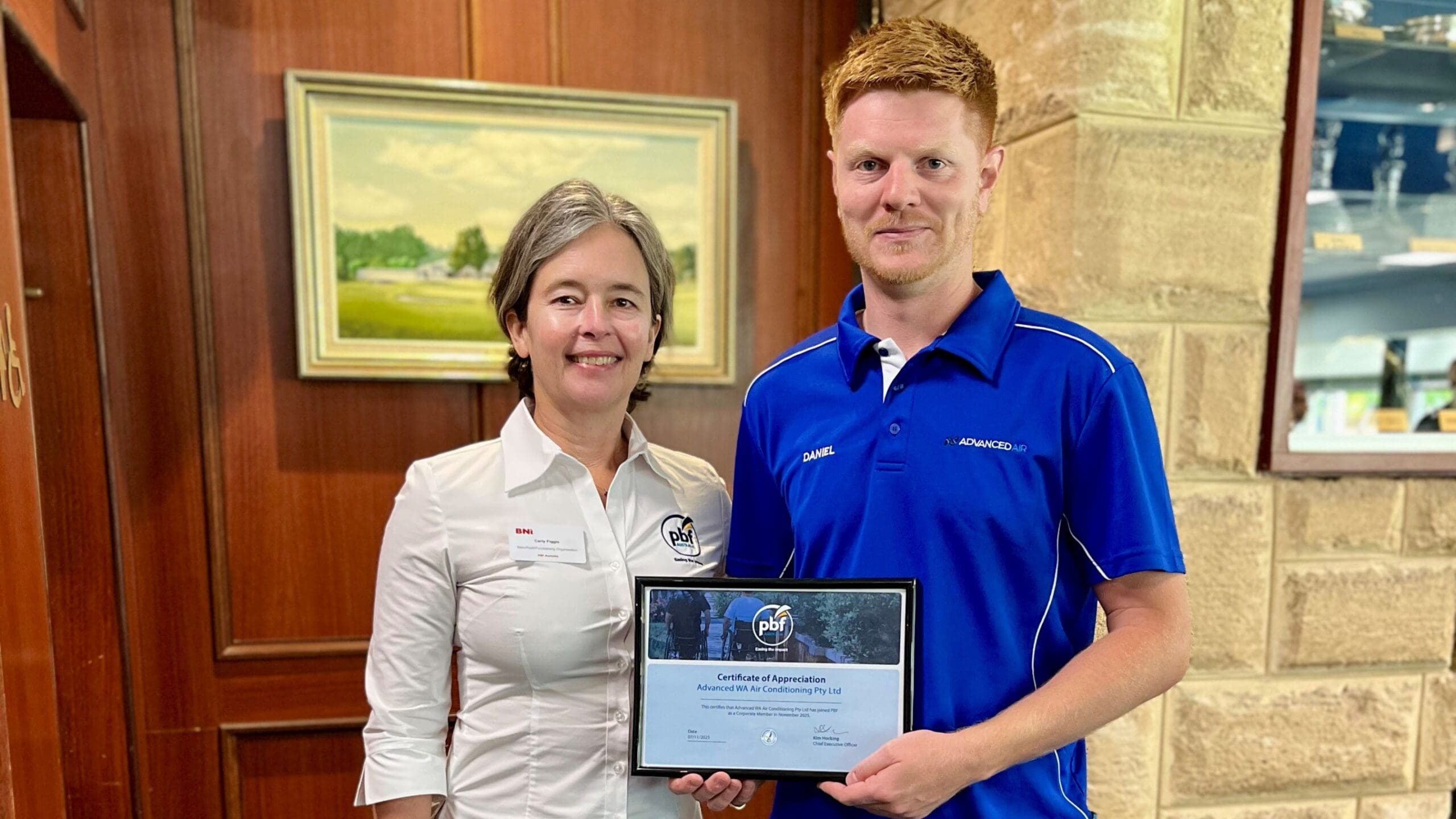 Advanced Air WA Proudly Supports the PBF Charity