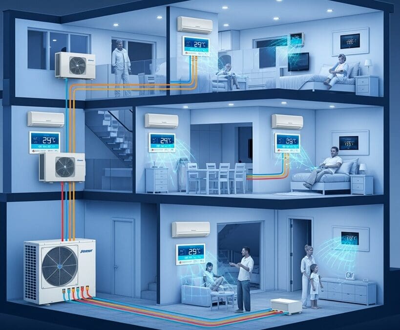 Multi-Head Split Systems: Cool Multiple Rooms Without Ductwork