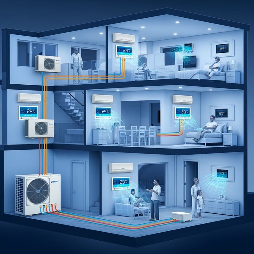 Multi-Head Split Systems: Cool Multiple Rooms Without Ductwork